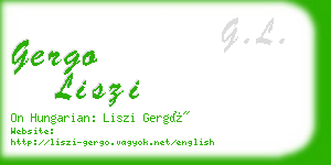 gergo liszi business card